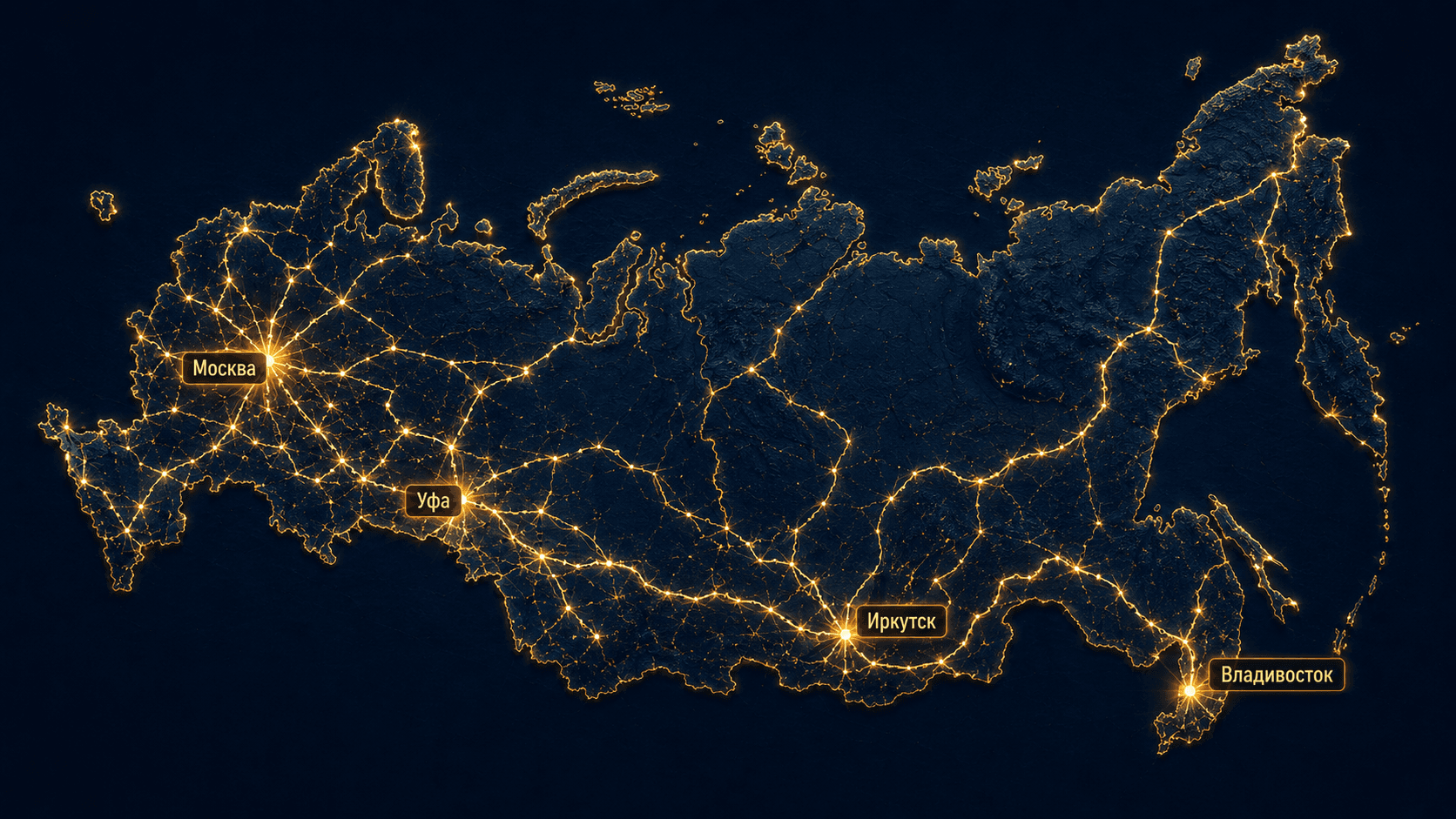 Карта маршрутов по России